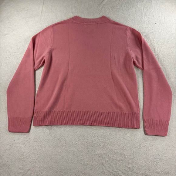 Sag Harbor Women's Pink Acrylic Knit Sweater Long Sleeve Crew Neck - Picture 1 of 7